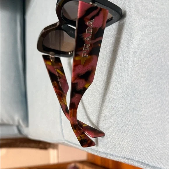 Prada Red and Brown Women's Glasses - Picture 5 of 6
